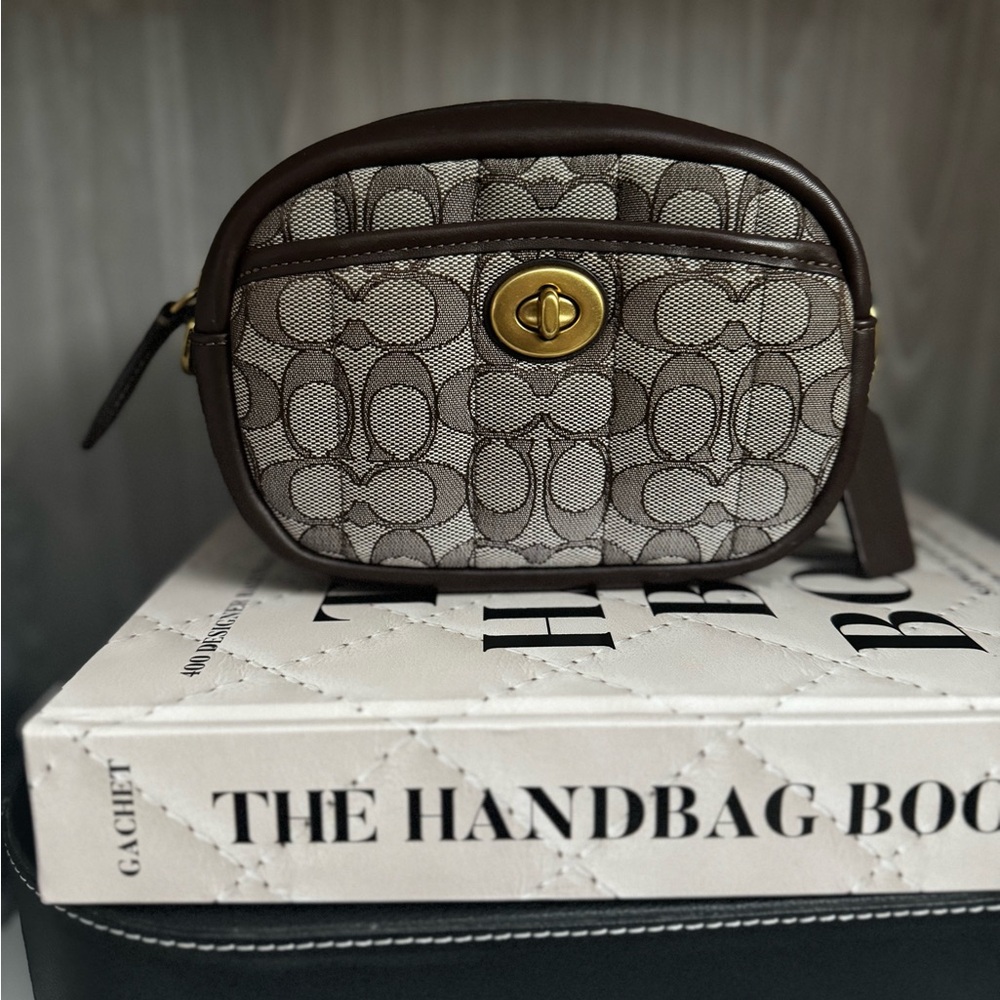 Coach Oak Maple (Brown)Crossbody Camera Bag with Signature Monogram - Picture 2 of 5